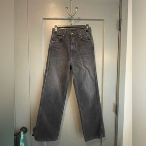 B Sides (bsides) plein straight leg jean in washed black color size 25
